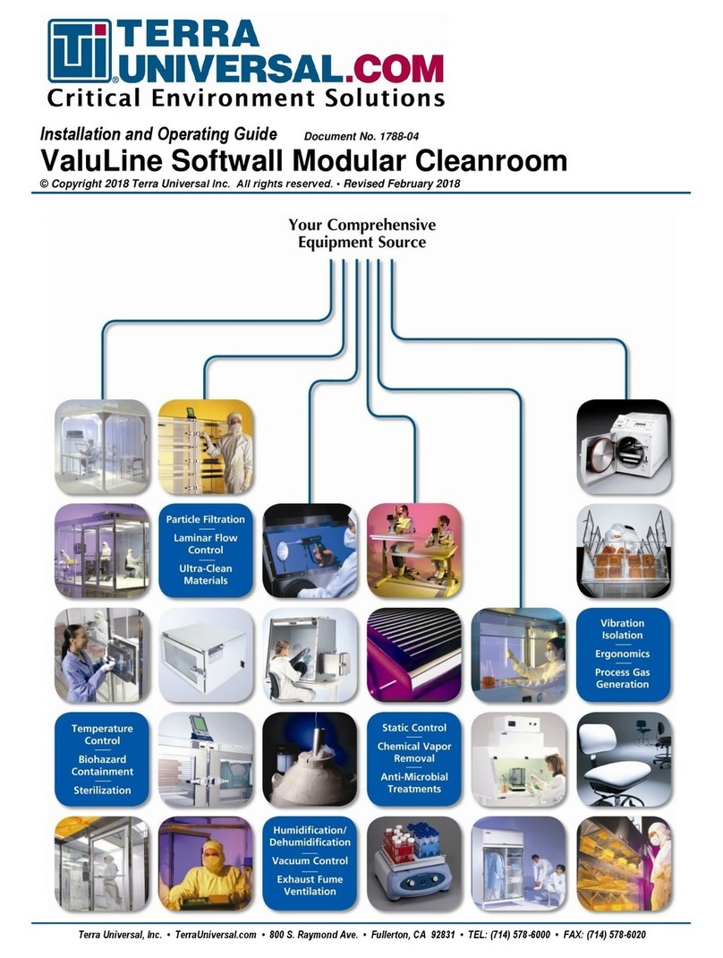 Terra ValuLine Softwall Modular Cleanroom Installation and operating guide