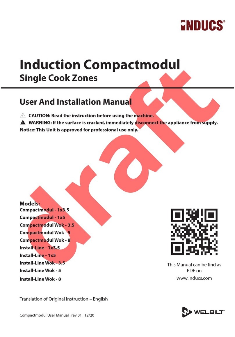 Welbilt INDUCS Compactmodul - 1x3.5 User and installation manual