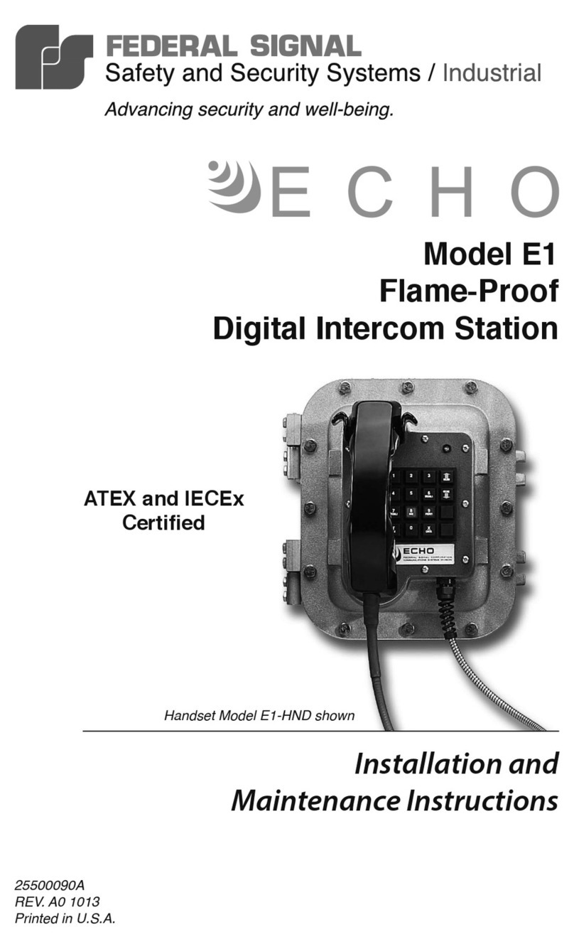 Federal Signal Corporation E1 User manual