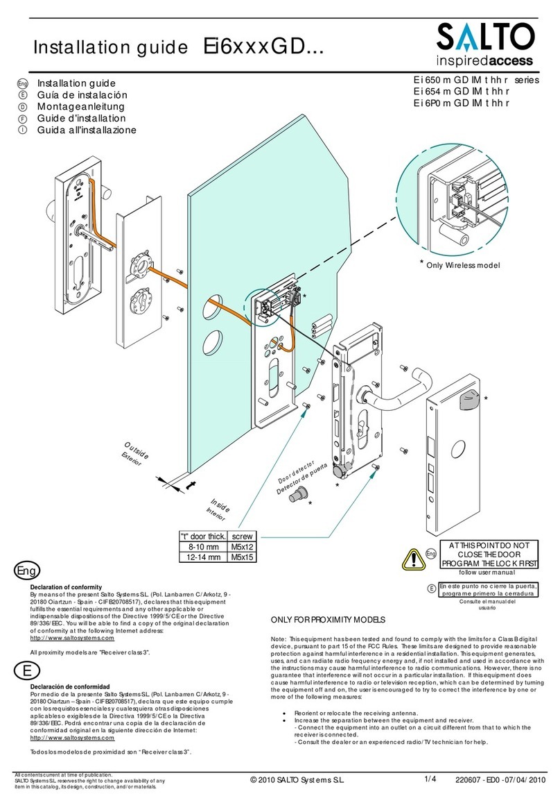 Salto Ei6 GD Series installation guide