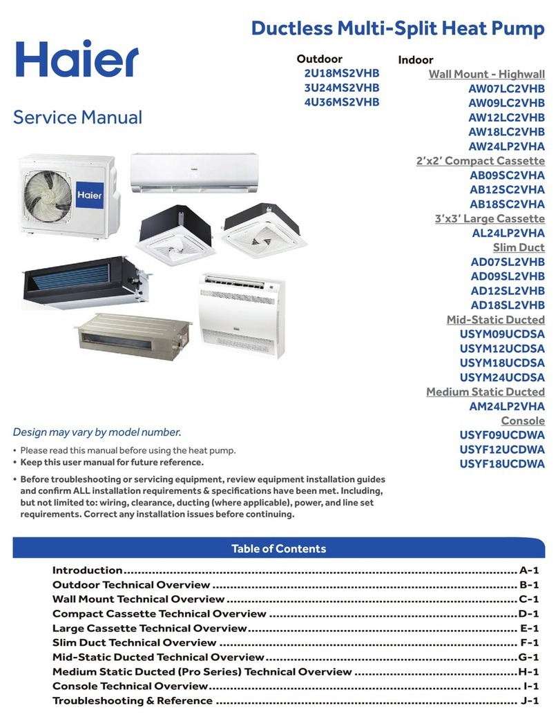 Haier 2U18MS2VHB User manual Haier 2U18MS2VHB User manual
