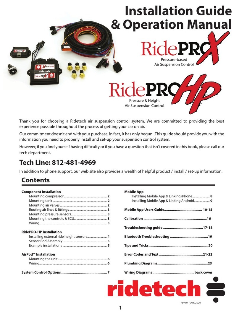 Ridetech RidePRO-X Installation guide & operation manual