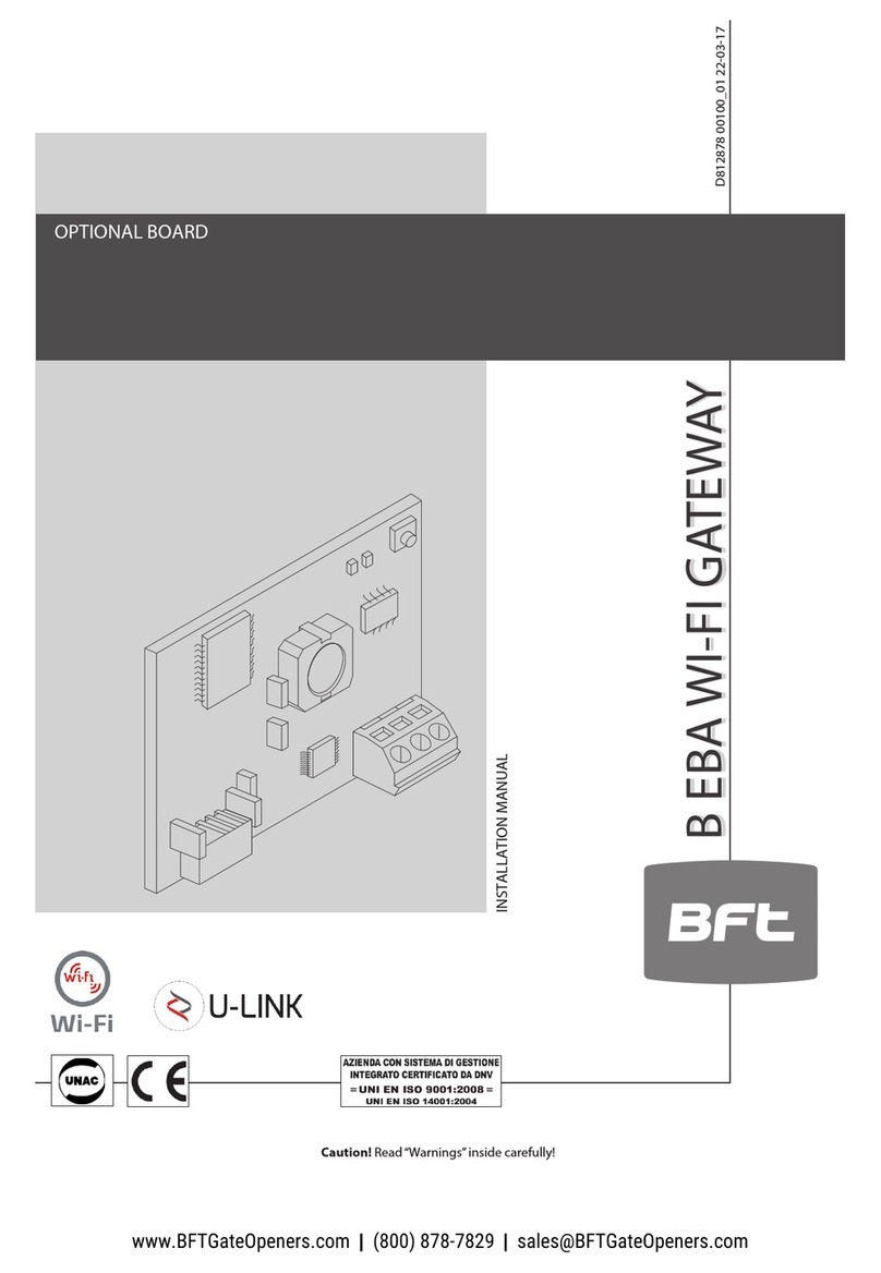 BFT B EBA WI-FI GATEWAY manual