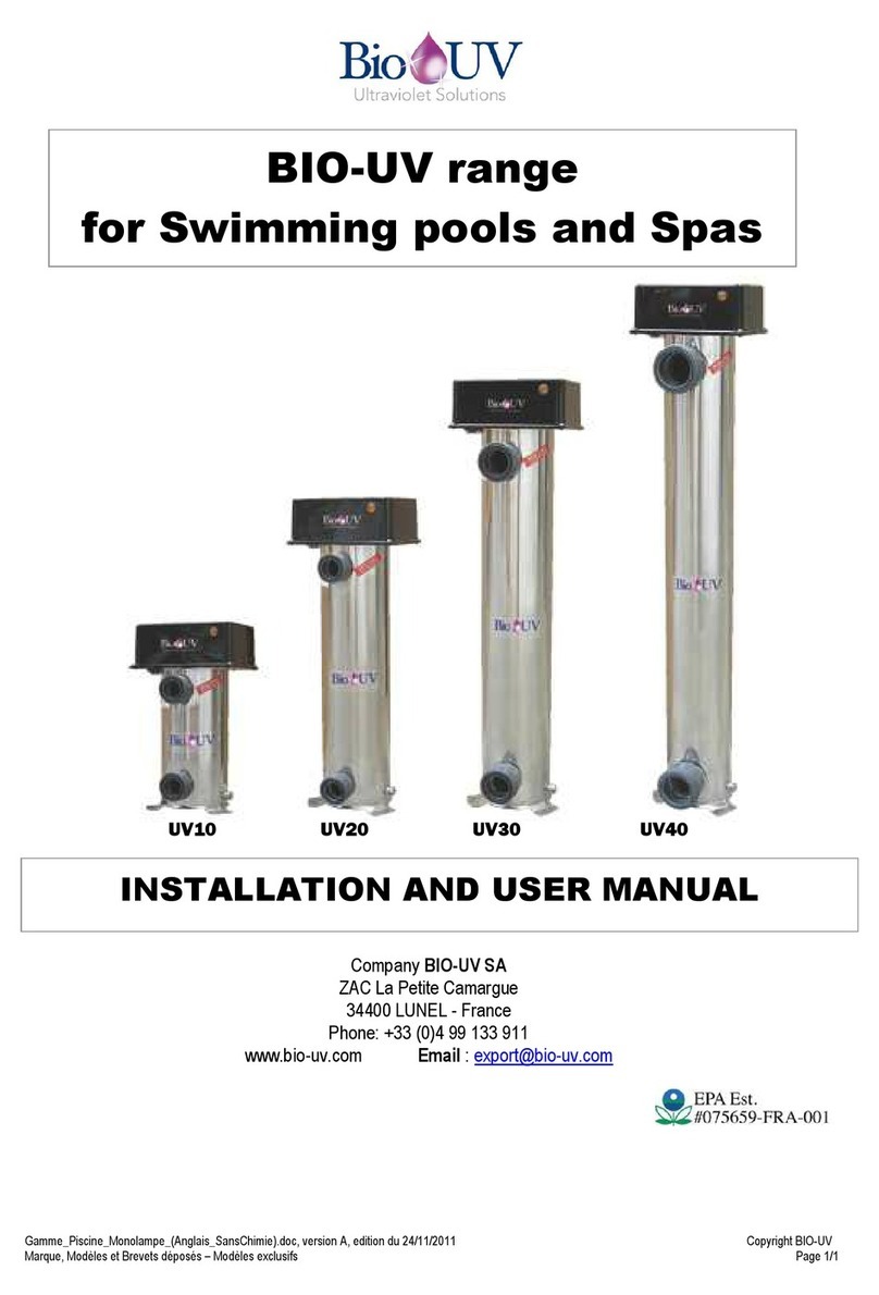 BIO UV BIO-UV Series Installation and user manual