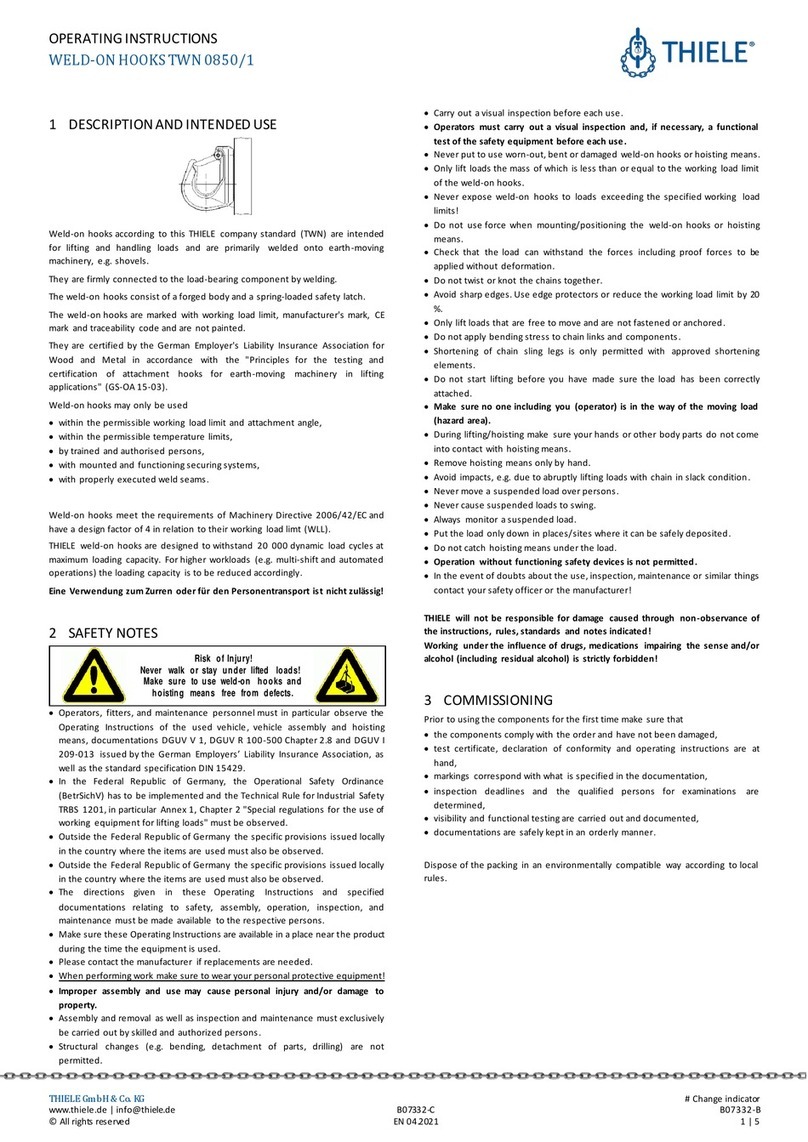 Thiele TWN 0850/1 operating instructions
