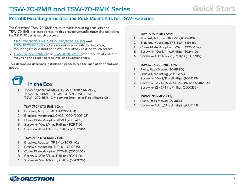 Crestron TSW-70-RMB Series User manual