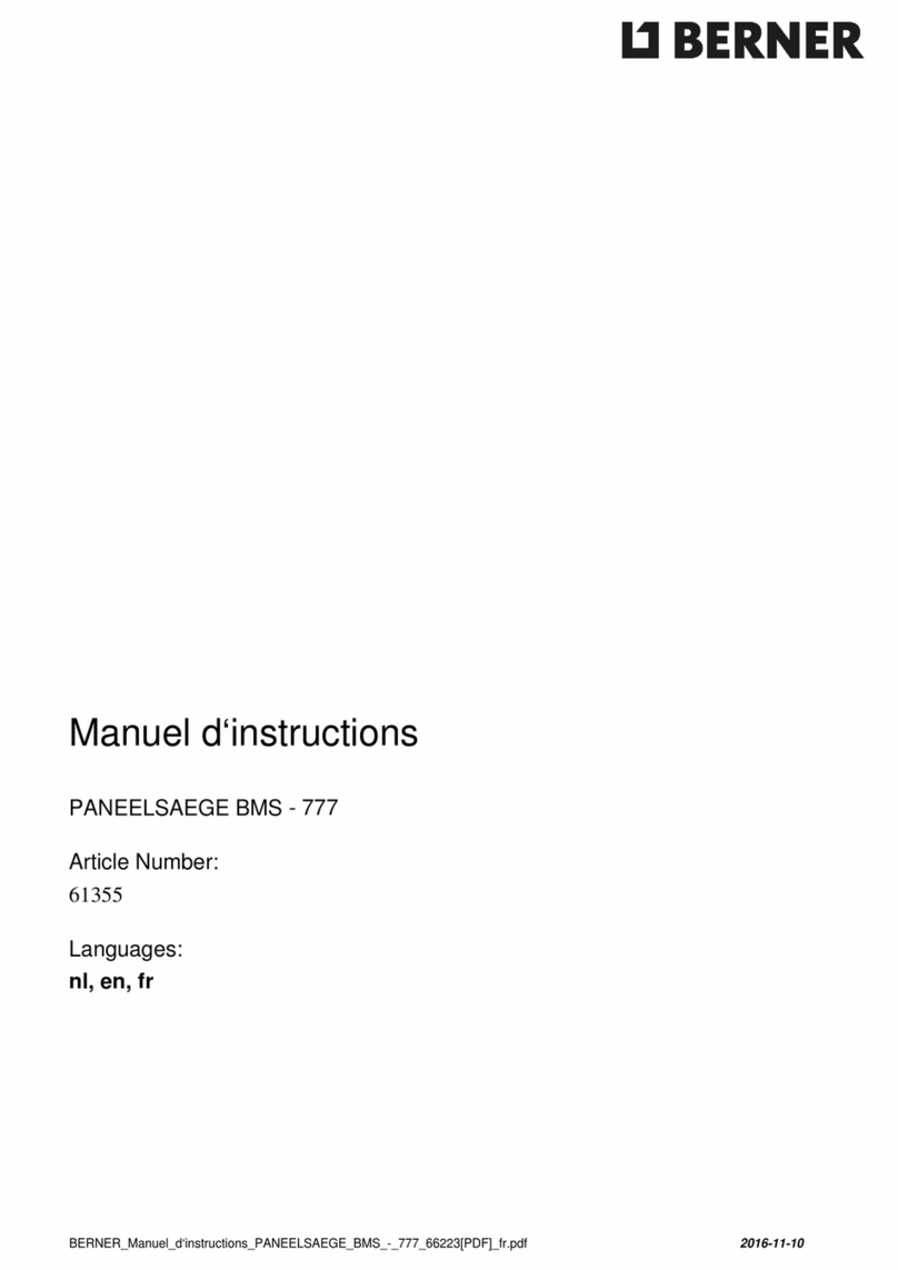 Berner BMS-777 Instruction manual/safety instructions