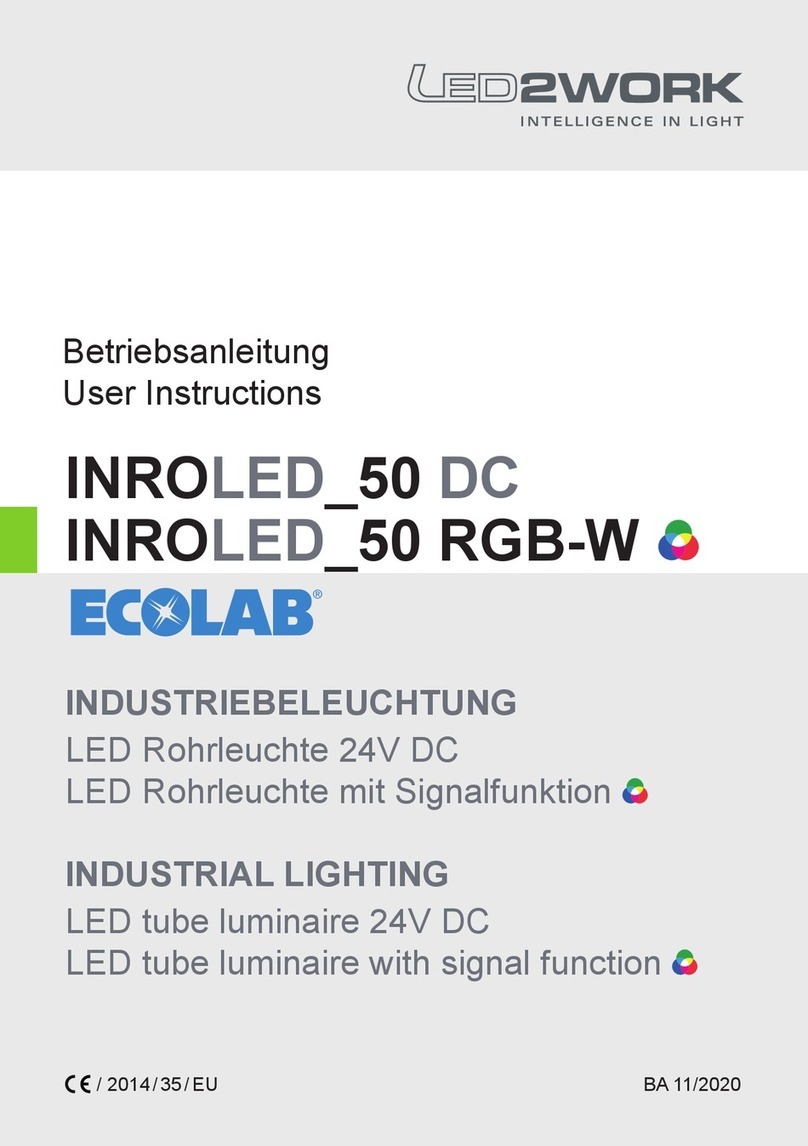 LED2WORK INROLED_50 Power DC User instructions