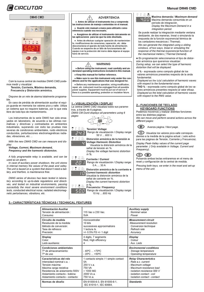 Circutor DM45 CMD manual