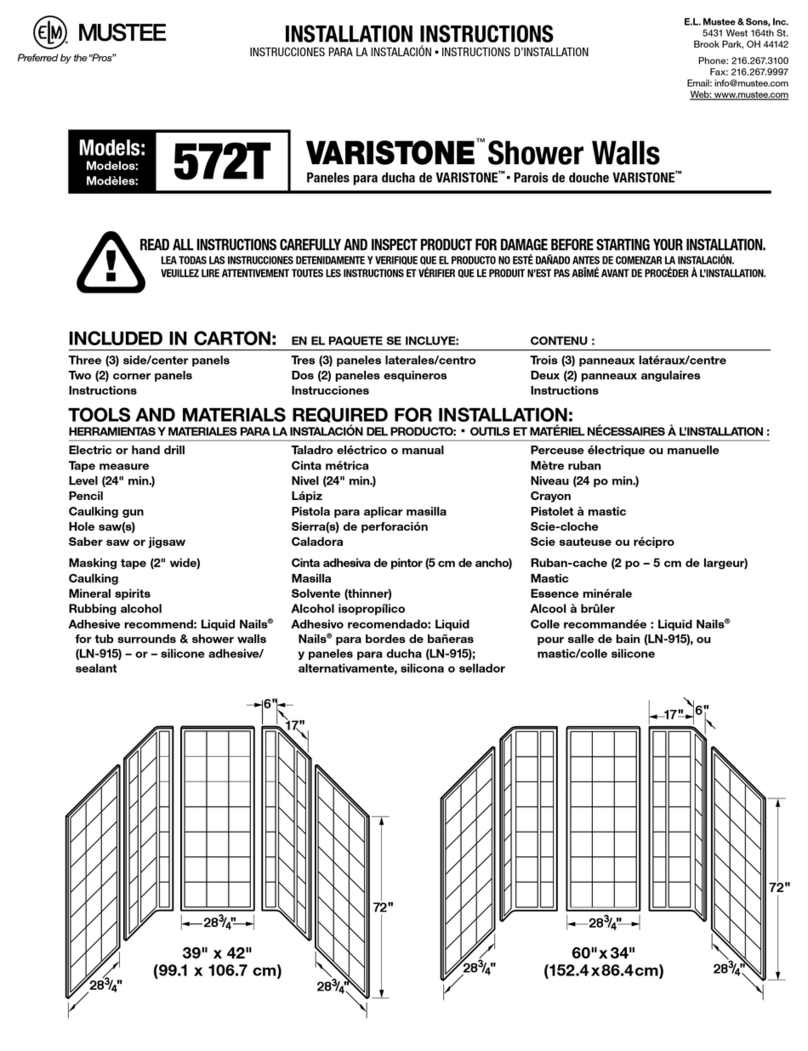 Mustee VARISTONE 572T installation instructions Mustee VARISTONE 572T installation instructions