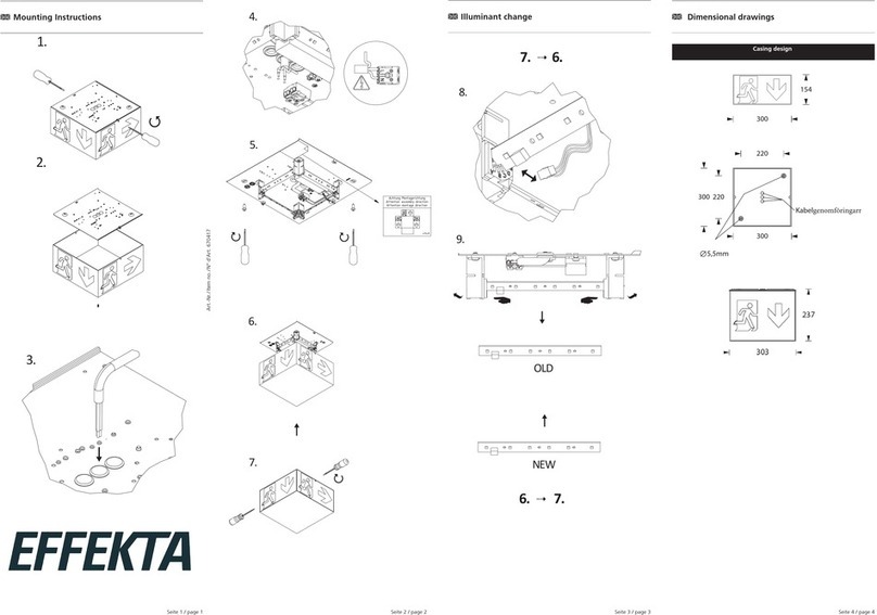Effekta Emergency luminaire 300 Mounting instructions Effekta Emergency luminaire 300 Mounting instructions