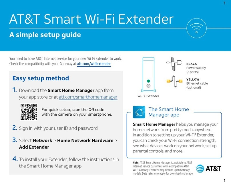 AT&T Smart Wi-Fi Extender User manual