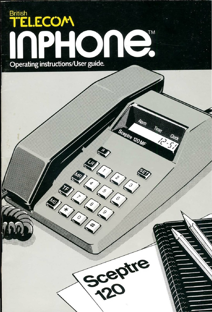 British Telecom INPHONE Sceptre 120 Instruction Manual