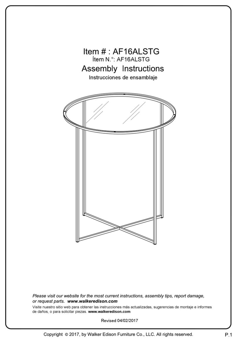 Walker Edison AF16ALSTG User manual Walker Edison AF16ALSTG User manual
