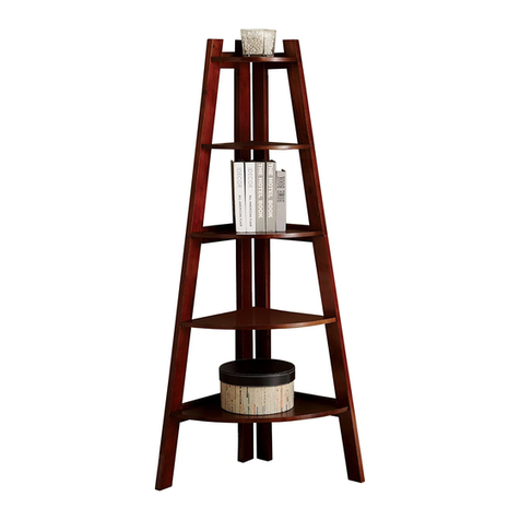 Furniture of America Kiki 5-tier Corner Ladder Display Bookcase... Assembly instructions Furniture of America Kiki 5-tier Corner Ladder Display Bookcase... Assembly instructions