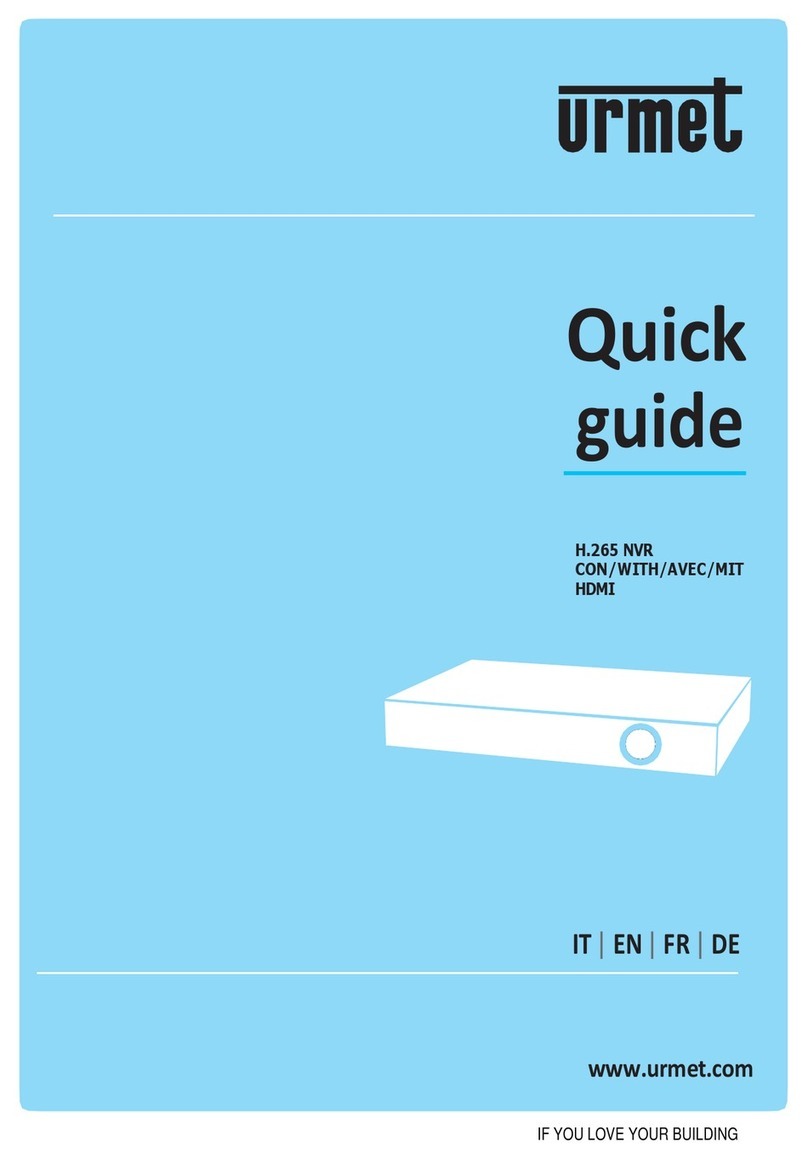 urmet domus H.265 NVR User manual
