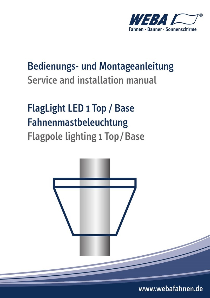 Weba FlagLight LED 1 Top Service and installation manual