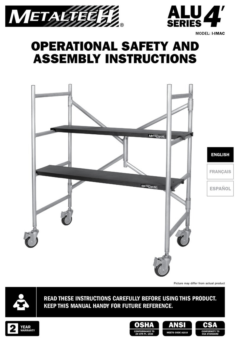 MetalTech I-IMAC OPERATIONAL SAFETY AND ASSEMBLY INSTRUCTIONS