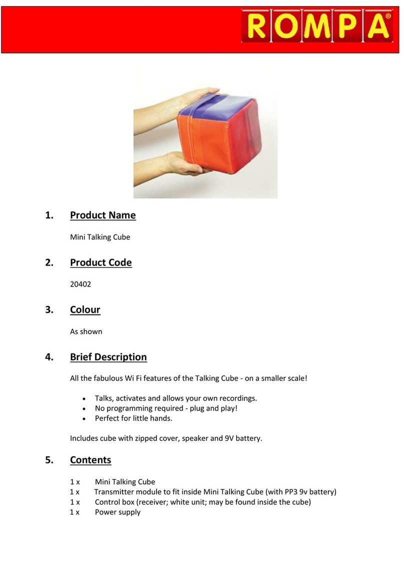 Rompa Mini Talking Cube User manual