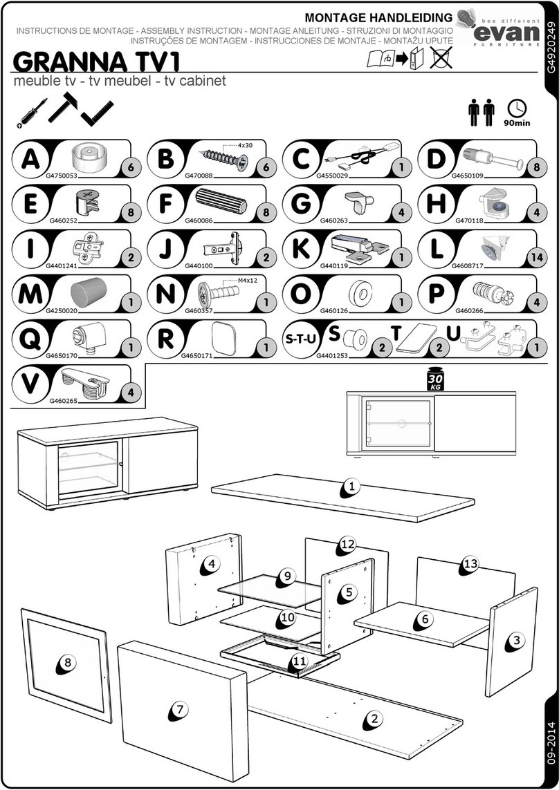 Evan furniture GRANNA TV1 Assembly instruction