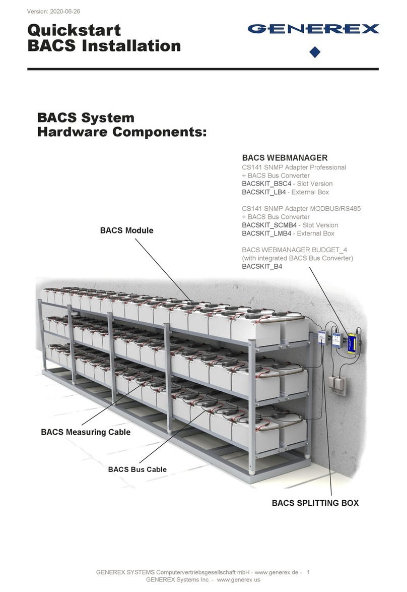 Generex BACS System User manual