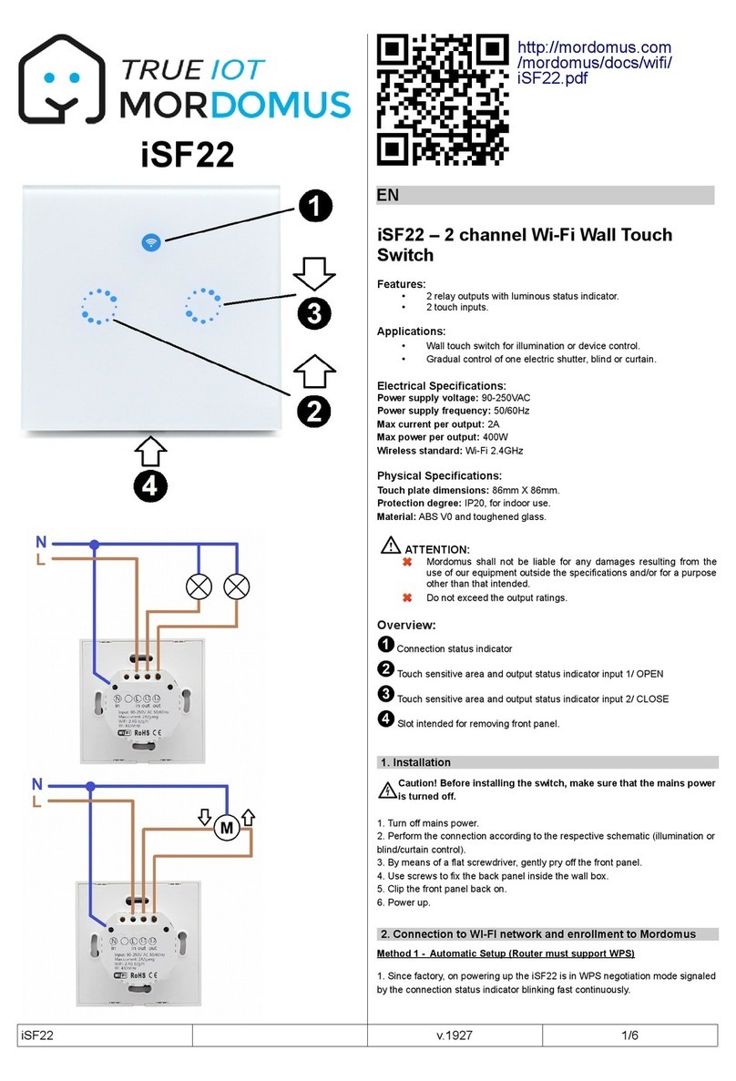 MORDOMUS iSF22 quick start guide