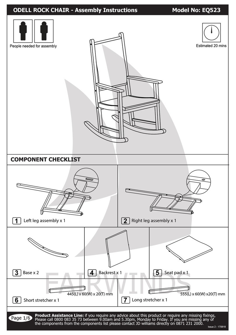 J D Williams ODELL ROCK CHAIR EQ523 User manual