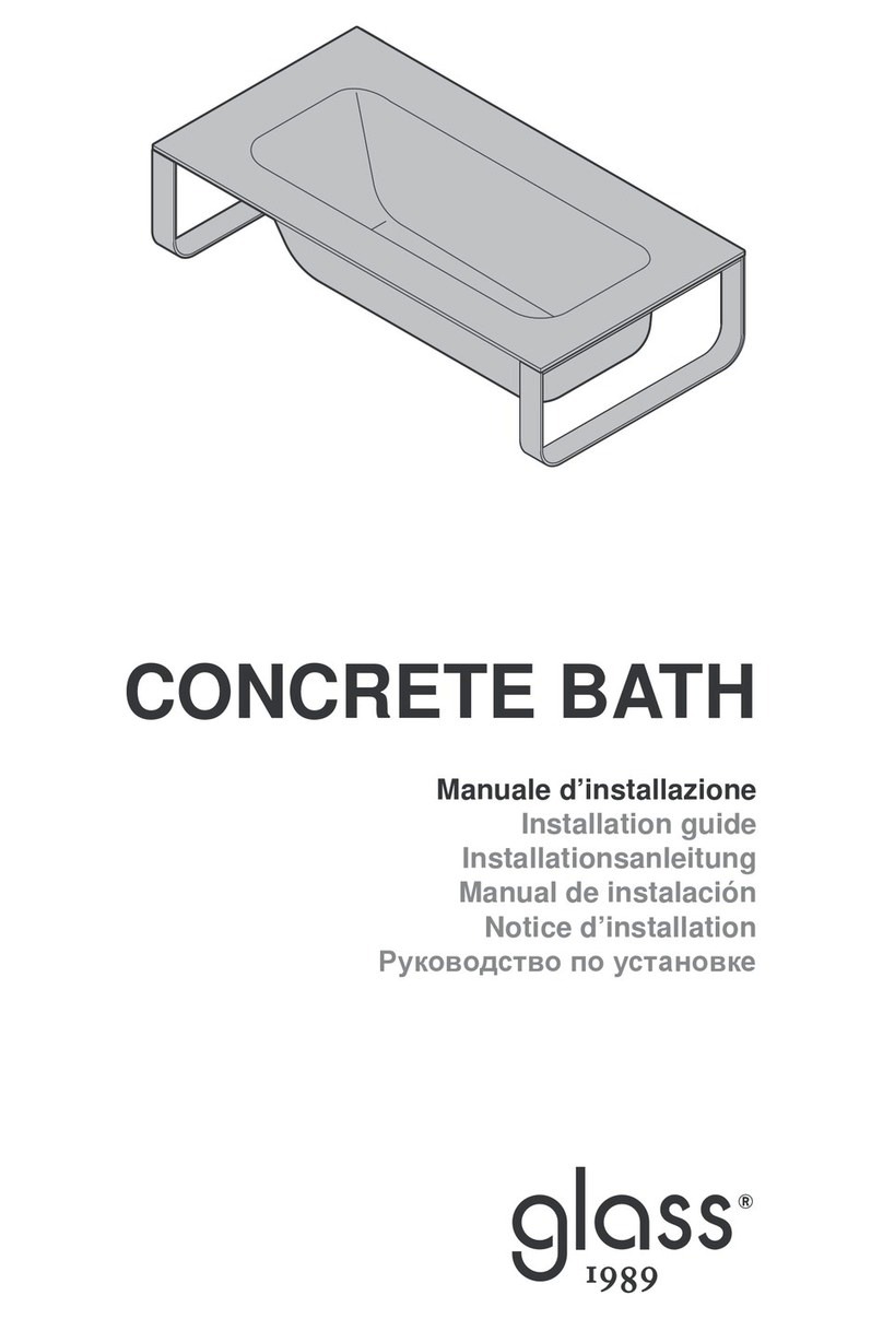 glass 1989 CONCRETE BATH installation guide
