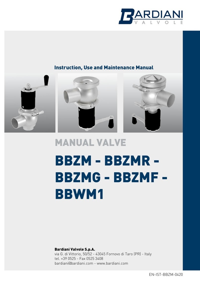 Bardiani Valvole BBZM Instruction, use and maintenance manual