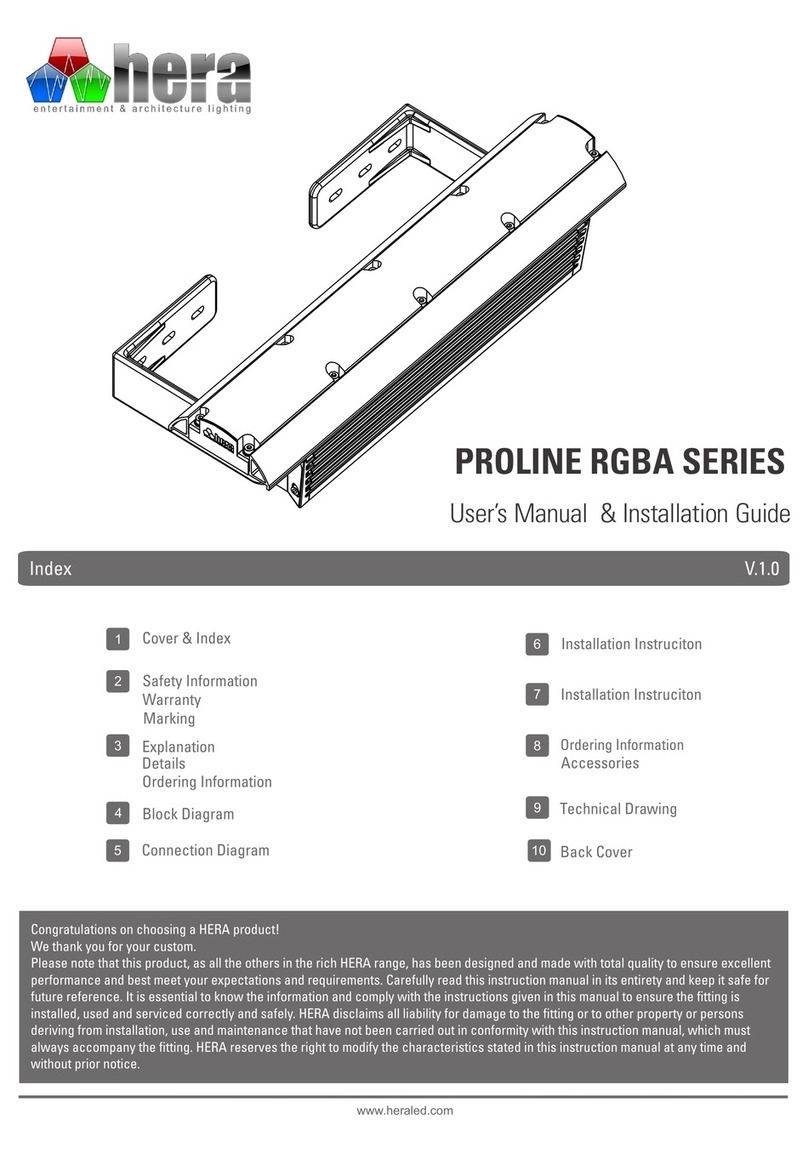 HERA PROLINE RGBA Series Installation and operating instructions