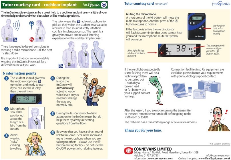 Cochlear fmGenie Parts list manual