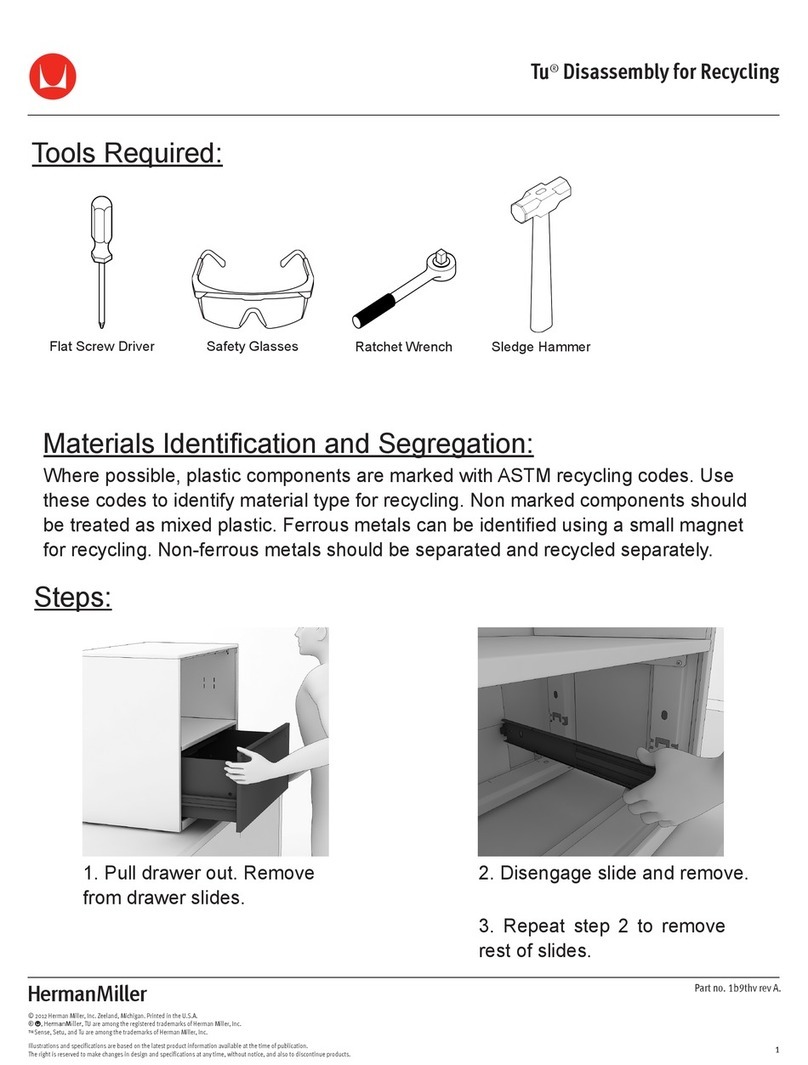 Herman Miller Tu Installation instructions Herman Miller Tu Installation instructions
