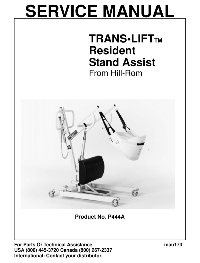 Hillrom TRANS-LIFT Resident Stand Assist Service manual