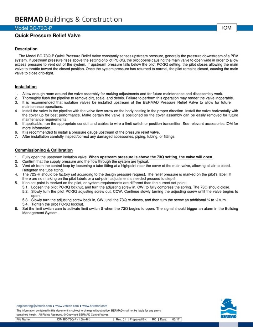 BERMAD BC-73Q-P User manual