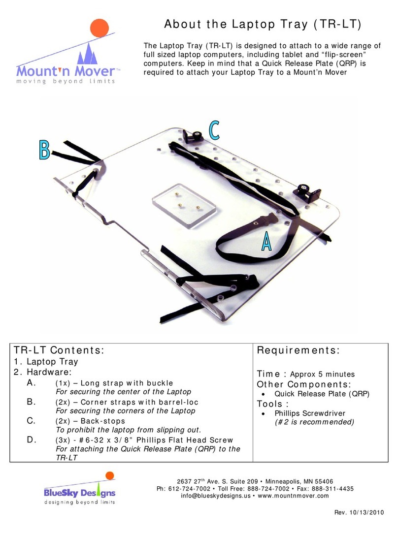 BlueSky Designs Mount'n Mover TR-LT Operator's manual