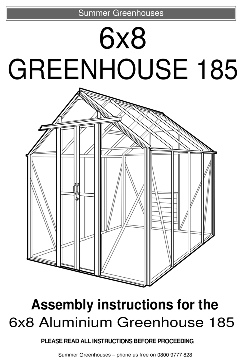 Summer Garden Buildings GREENHOUSE 185 Assembly instructions