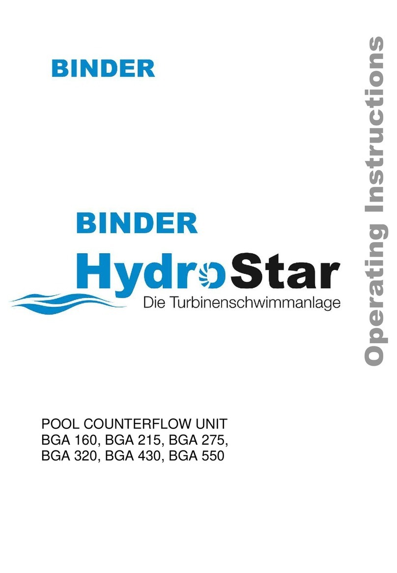 Binder HydroStar BGA 160 operating instructions