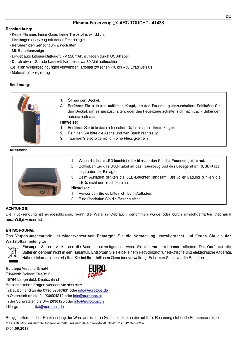 Eurotops X-ARC TOUCH User manual