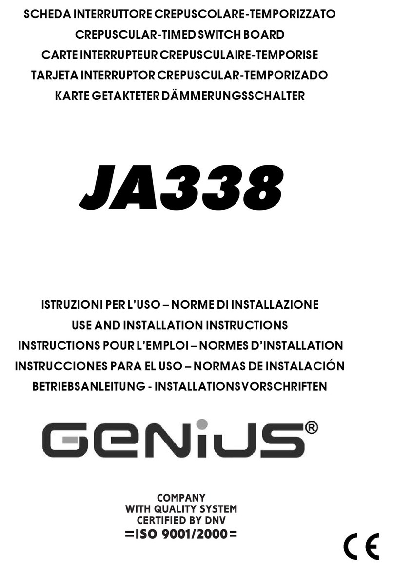 Genius JA338 Use and Installation Instructions
