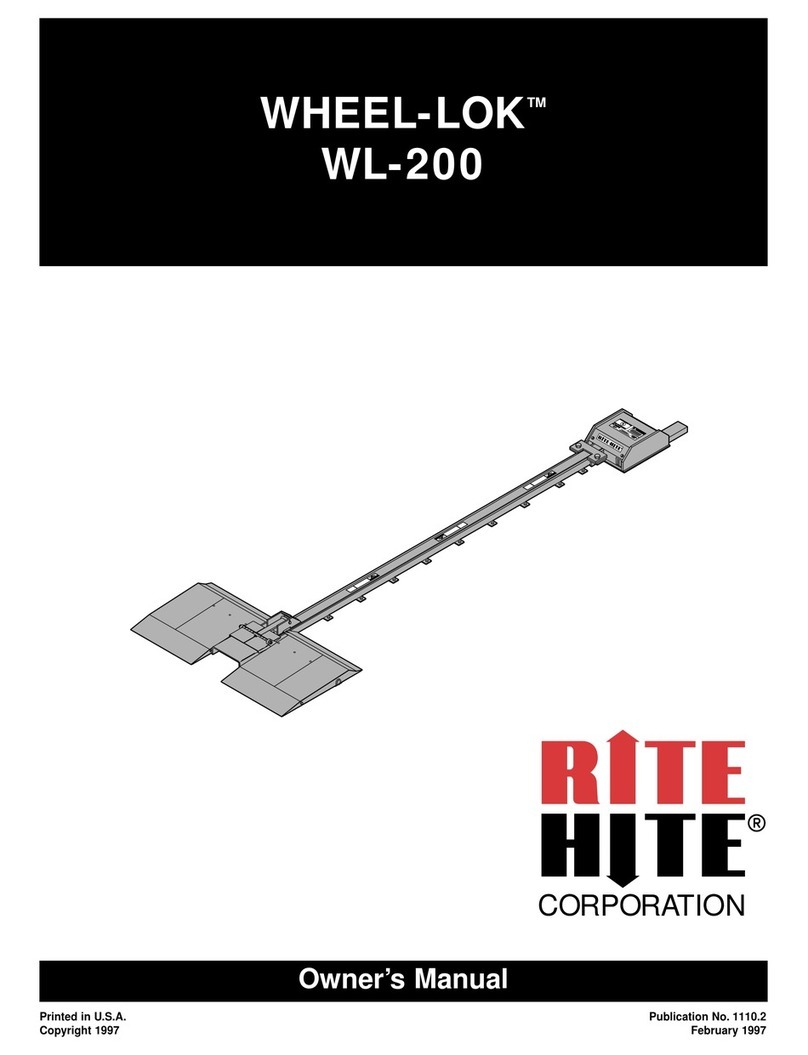 RITE-HITE WHEEL-LOK WL-200 User manual RITE-HITE WHEEL-LOK WL-200 User manual