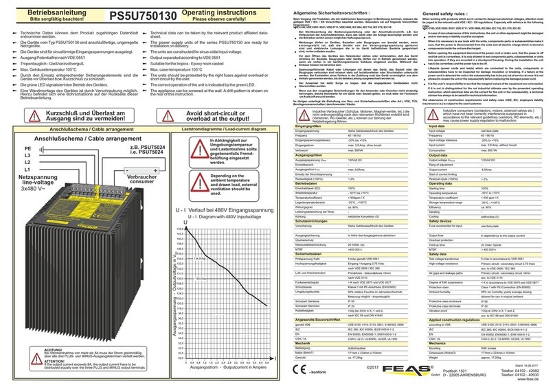 FEAS PS5U750130 User manual