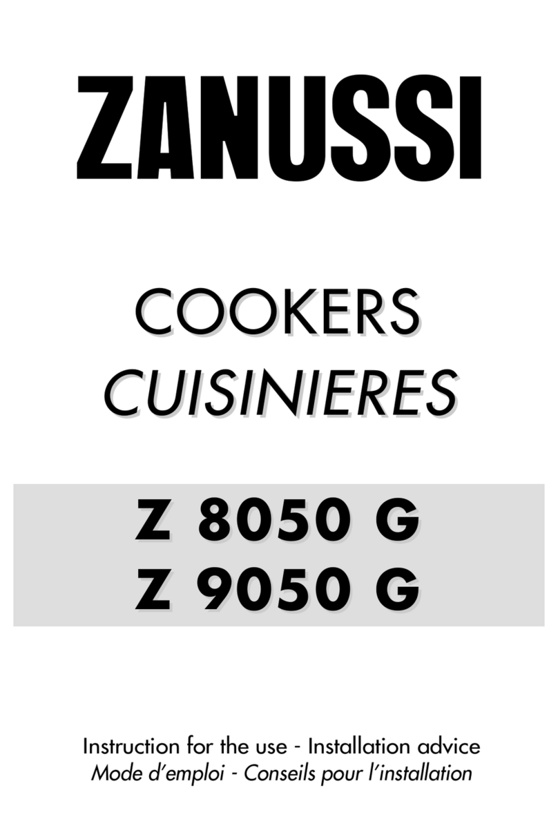 Zanussi Z 8050 G Installation and operating instructions