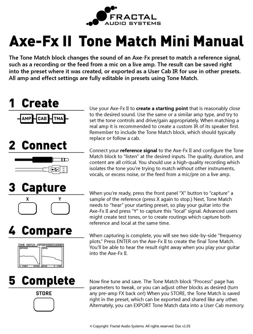 Fractal Axe-Fx II Tone Match Mini manual