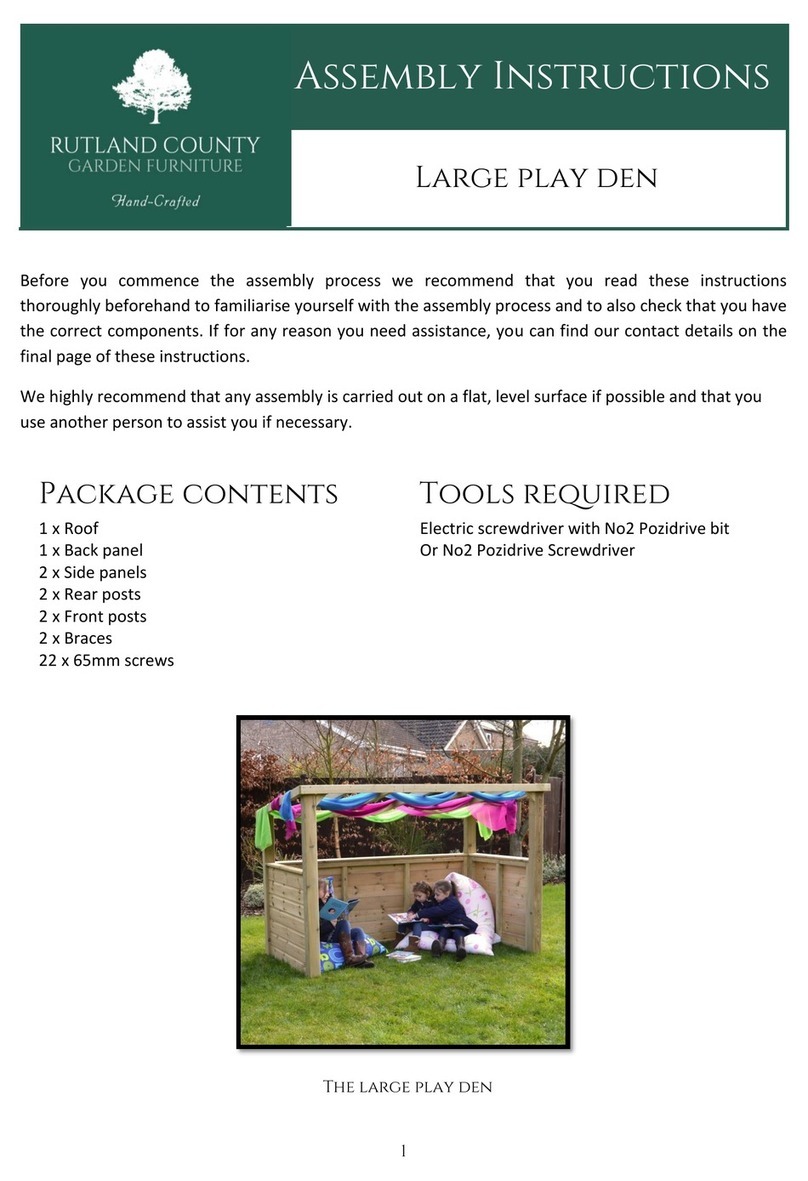 Rutland County Garden Furniture Large play den Assembly instructions