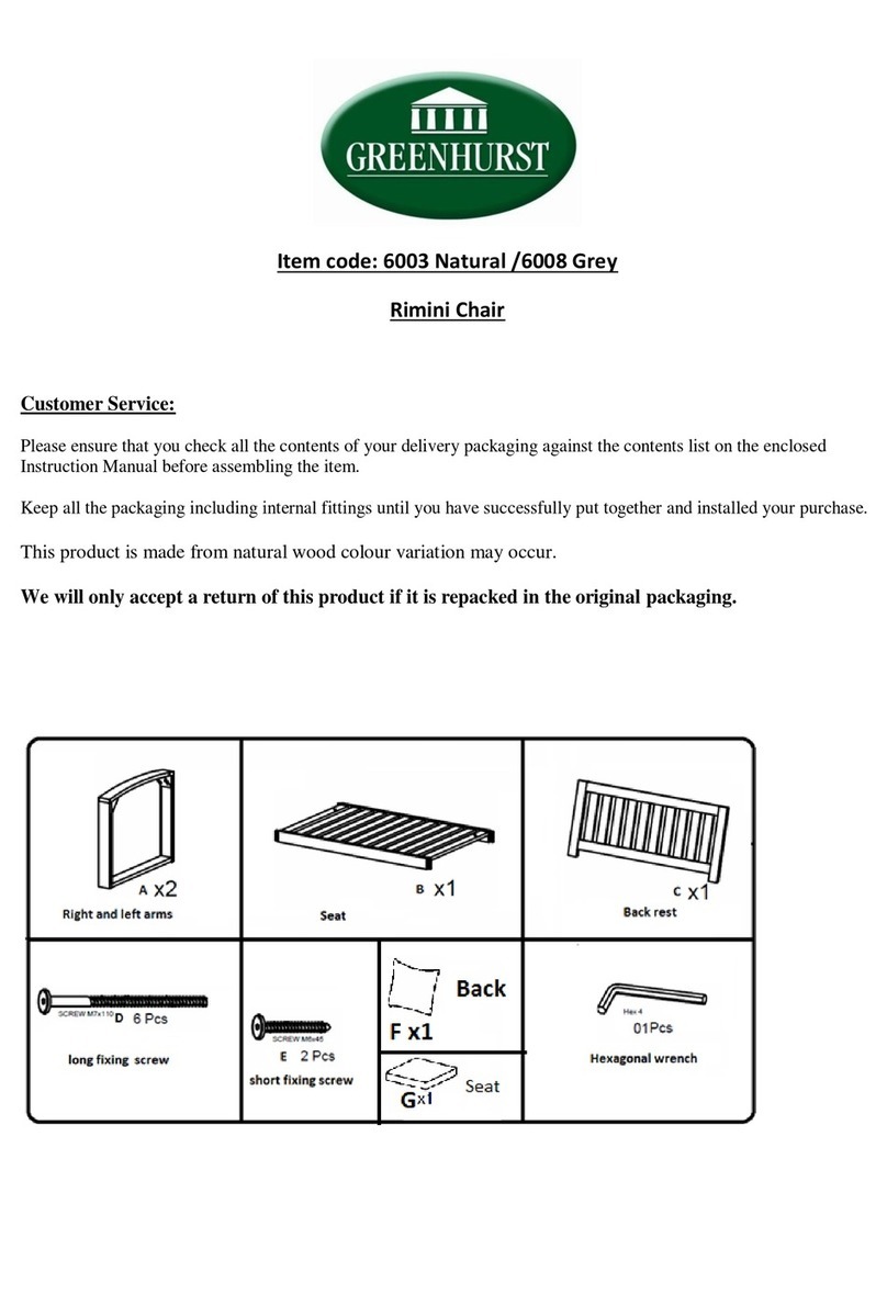 GREENHURST 6003 Natural quick start guide