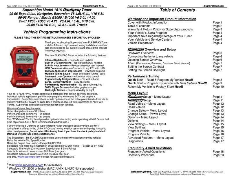 Superchips 1815 Installation manual