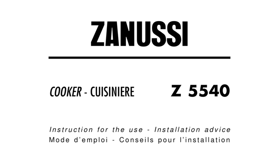 Zanussi Z 5540 Installation and operating instructions Zanussi Z 5540 Installation and operating instructions