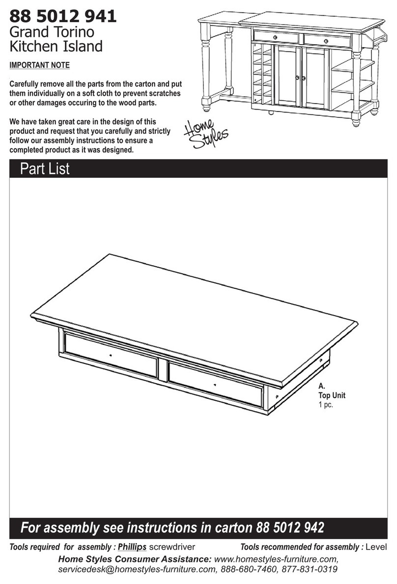 Home Styles Grand Torino Kitchen Island 88 5012 941 quick start guide Home Styles Grand Torino Kitchen Island 88 5012 941 quick start guide