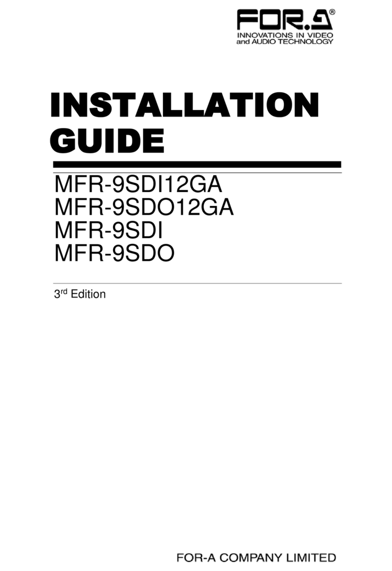 FOR-A MFR-9SDI12GA installation guide
