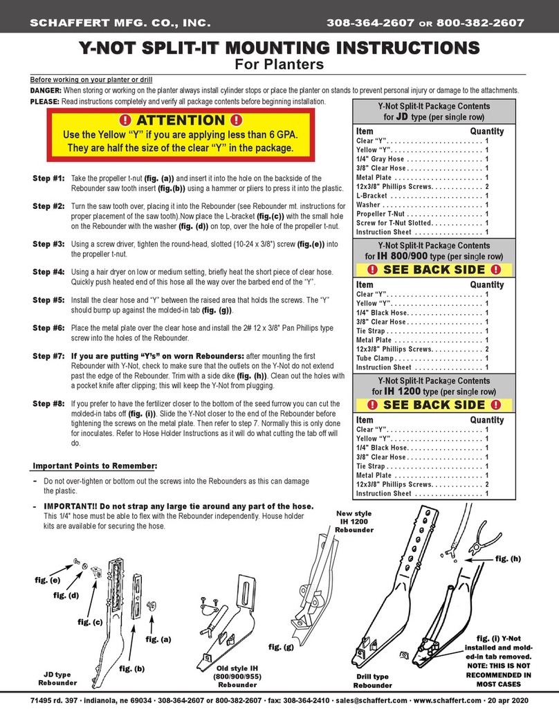 Schaffert Y-NOT SPLIT-IT Mounting instructions